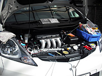 HONDA FIT RS GE8 5MT TYPE R LEDフォグリング(2) 室内への配線引き込み