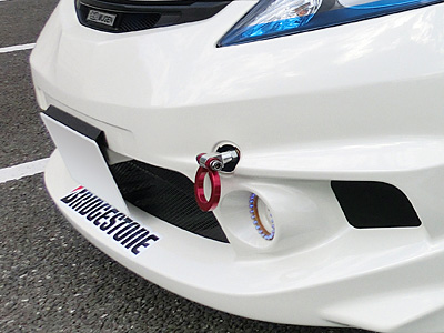 HONDA FIT RS GE8 5MT TYPE R 可倒式牽引フックの取り付け3