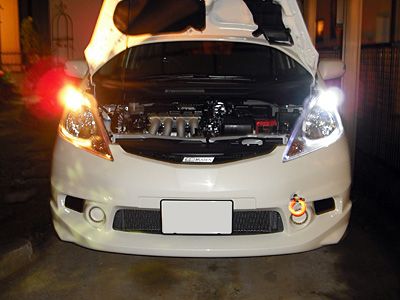 HONDA FIT RS GE8 5MT TYPE R LEDポジションランプへの交換2