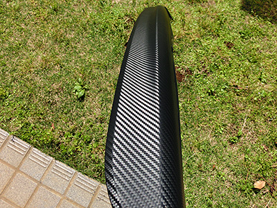 HONDA FIT RS GE8 5MT TYPE R カーボン調シートの貼り付け(1) リアアンダーパネル5