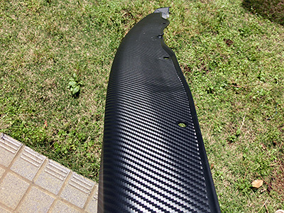 HONDA FIT RS GE8 5MT TYPE R カーボン調シートの貼り付け(1) リアアンダーパネル6