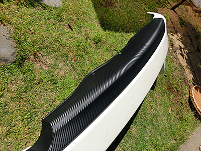 HONDA FIT RS GE8 5MT TYPE R カーボン調シートの貼り付け(1) リアアンダーパネル6