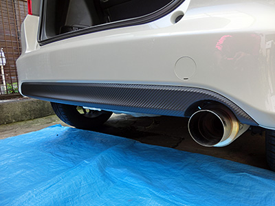 HONDA FIT RS GE8 5MT TYPE R カーボン調シートの貼り付け(1) リアアンダーパネル6