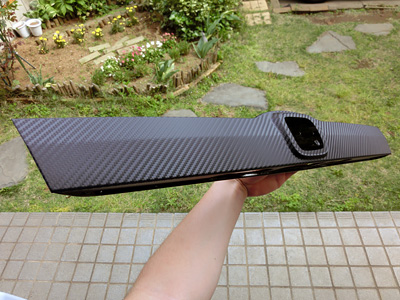 HONDA FIT RS GE8 5MT TYPE R カーボン調シートの貼り付け(2) リアガーニッシュ11